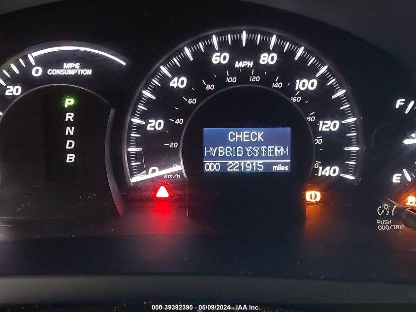 2007 Toyota Camry Hybrid VIN: JTNBB46K473015463 Lot: 39392390