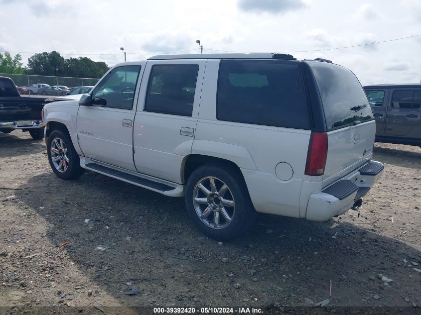 2000 Cadillac Escalade Standard VIN: 1GYEK13R5YR129630 Lot: 39392420