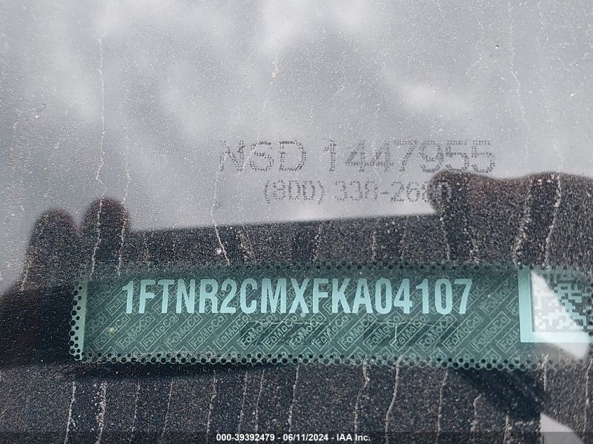 2015 Ford Transit-250 VIN: 1FTNR2CMXFKA04107 Lot: 39392479