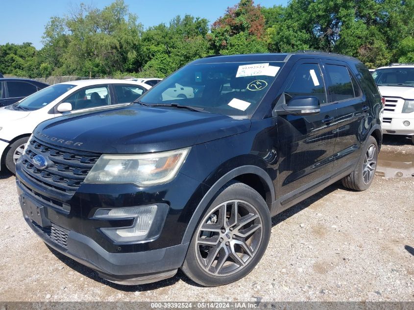 2016 Ford Explorer Sport VIN: 1FM5K8GT8GGC33359 Lot: 39392524