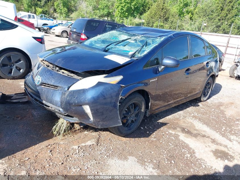 2013 Toyota Prius Two VIN: JTDKN3DU2D1708310 Lot: 39392564