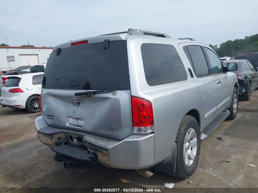 2004 Nissan Pathfinder Armada Le VIN: 5N1AA08B54N728652 Lot: 39392577