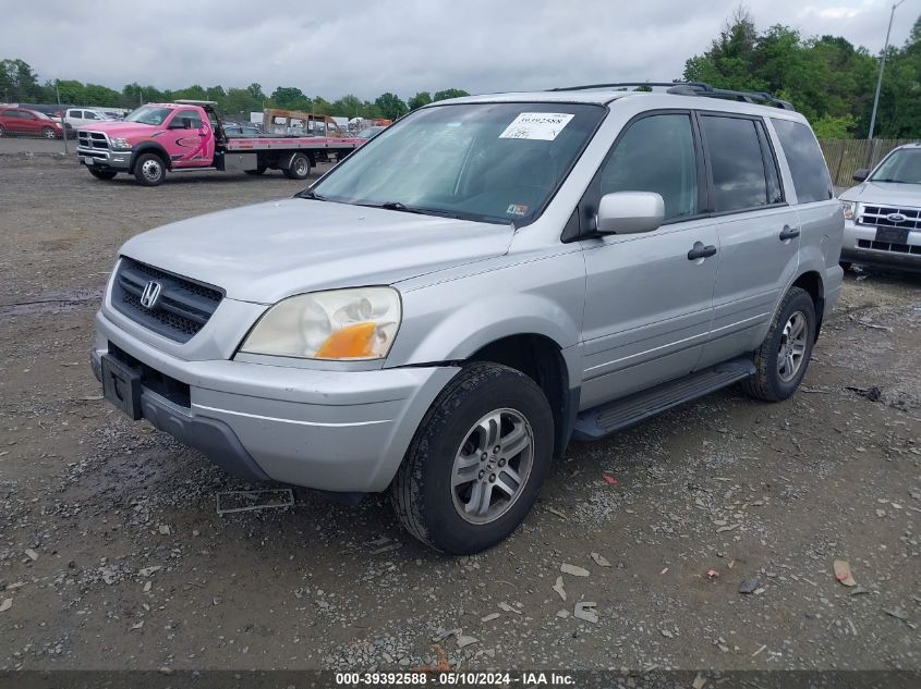 2005 Honda Pilot Ex-L VIN: 5FNYF18635B011289 Lot: 39392588