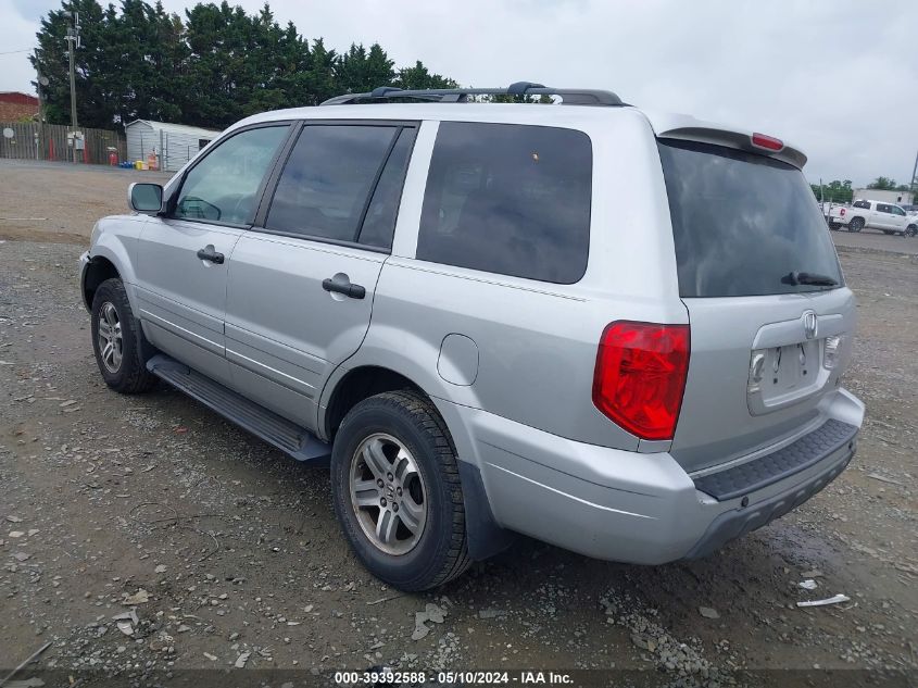 2005 Honda Pilot Ex-L VIN: 5FNYF18635B011289 Lot: 39392588