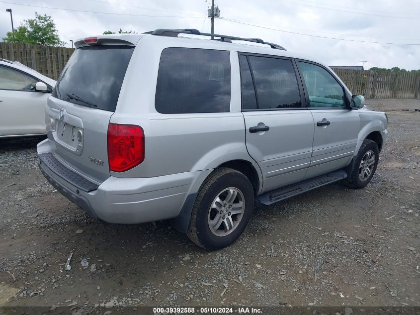 2005 Honda Pilot Ex-L VIN: 5FNYF18635B011289 Lot: 39392588