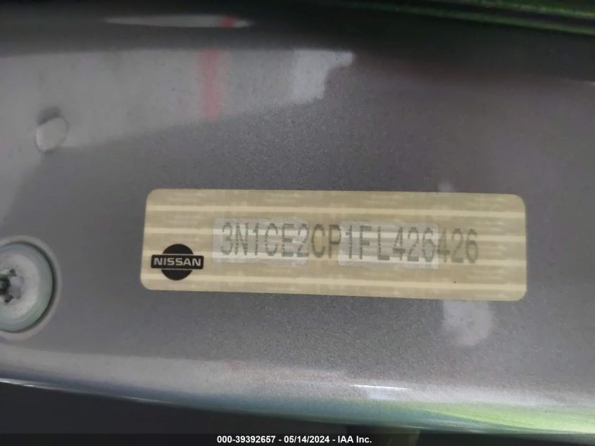 2015 Nissan Versa Note Sv VIN: 3N1CE2CP1FL426426 Lot: 39392657