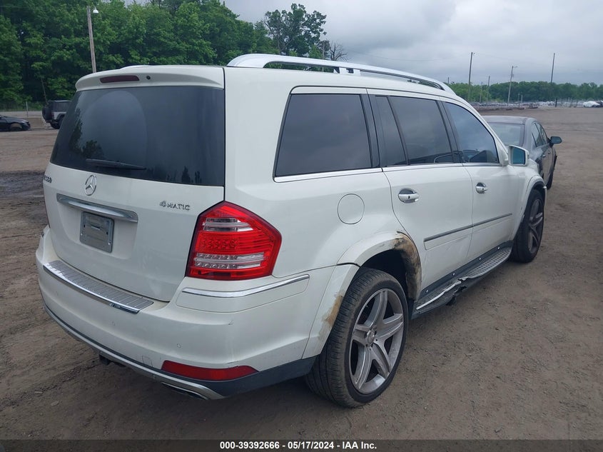 2011 Mercedes-Benz Gl 550 4Matic VIN: 4JGBF8GE8BA742517 Lot: 39392666
