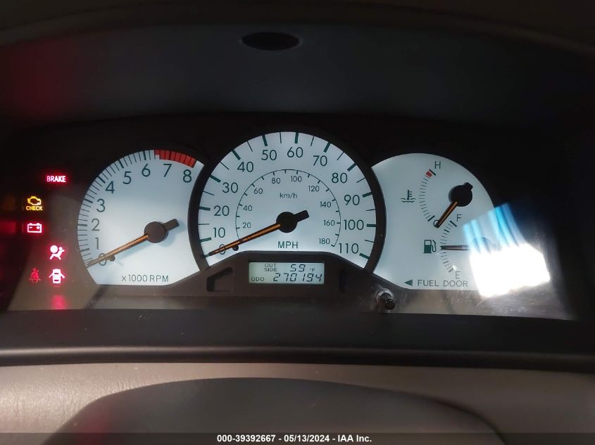 2003 Toyota Corolla Le VIN: 2T1BR32E93C116526 Lot: 39392667