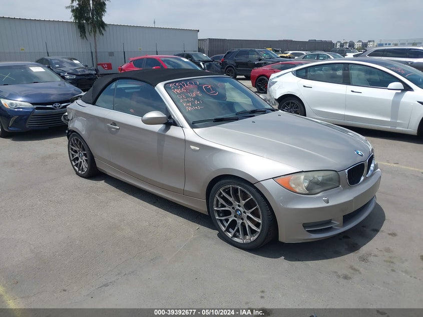 2008 BMW 128I VIN: WBAUL73598VE89263 Lot: 39392677
