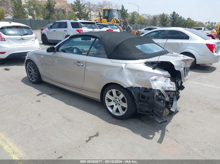 2008 BMW 128I VIN: WBAUL73598VE89263 Lot: 39392677