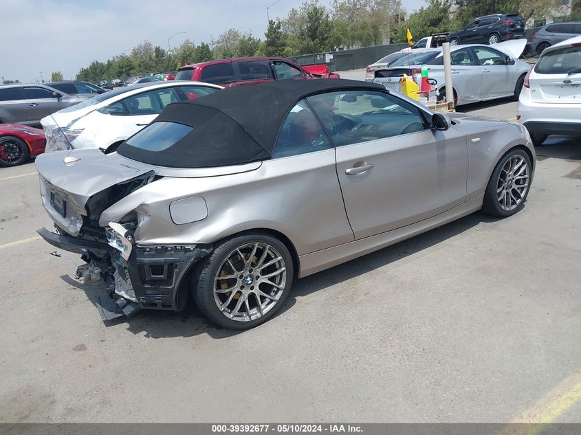 2008 BMW 128I VIN: WBAUL73598VE89263 Lot: 39392677