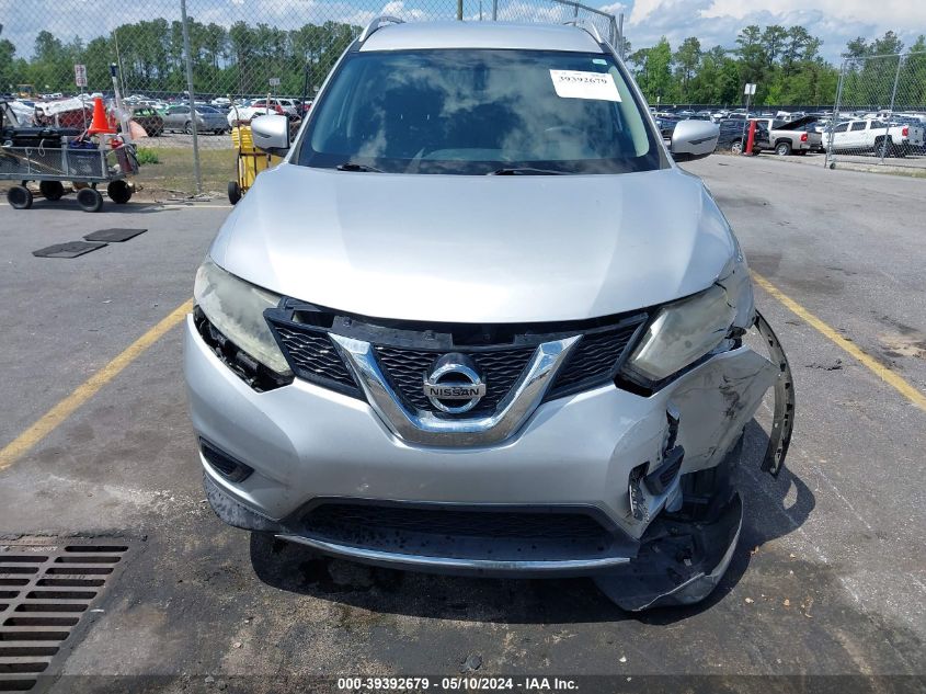 2016 Nissan Rogue S VIN: KNMAT2MTXGP619511 Lot: 39392679