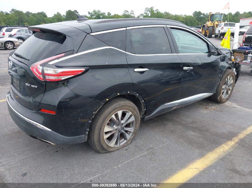 2017 Nissan Murano Sv VIN: 5N1AZ2MH0HN114208 Lot: 39392690