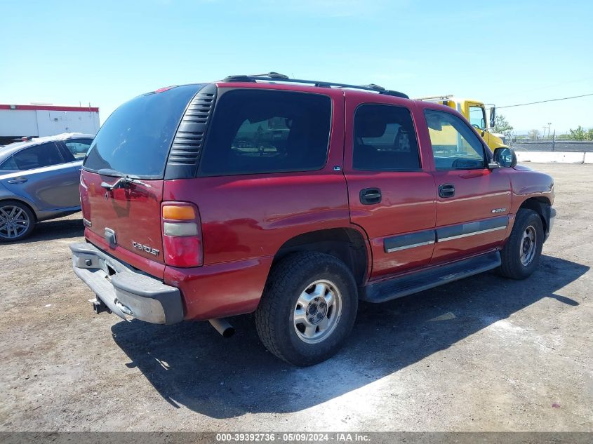 2002 Chevrolet Tahoe Ls VIN: 1GNEC13V02J285538 Lot: 39392736