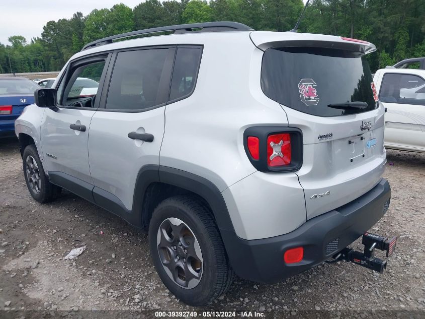 2017 Jeep Renegade Sport 4X4 VIN: ZACCJBAB8HPG09445 Lot: 39392749