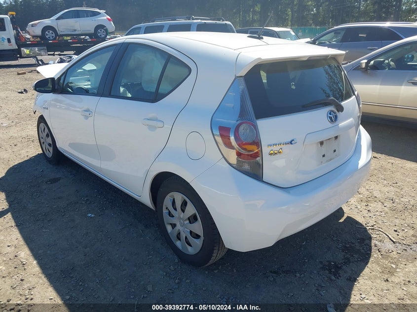 2012 Toyota Prius C Three VIN: JTDKDTB32C1020514 Lot: 39392774