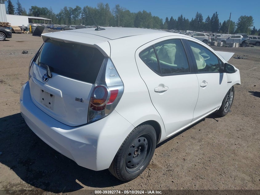 2012 Toyota Prius C Three VIN: JTDKDTB32C1020514 Lot: 39392774