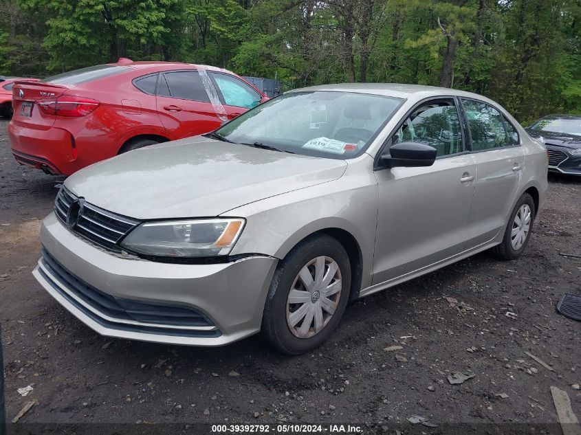 2015 Volkswagen Jetta 2.0L S VIN: 3VW2K7AJ2FM419828 Lot: 39392792