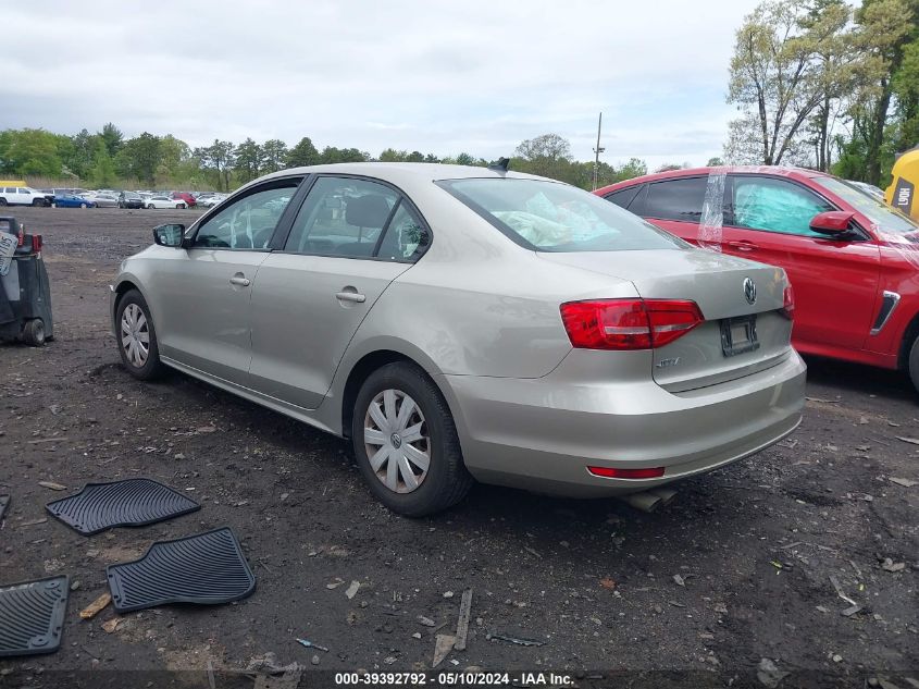 2015 Volkswagen Jetta 2.0L S VIN: 3VW2K7AJ2FM419828 Lot: 39392792