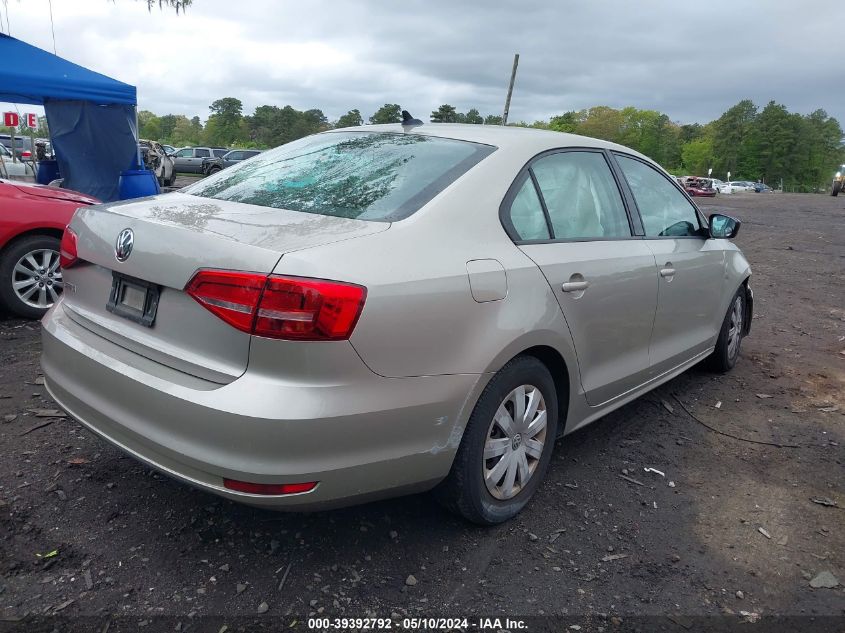 2015 Volkswagen Jetta 2.0L S VIN: 3VW2K7AJ2FM419828 Lot: 39392792