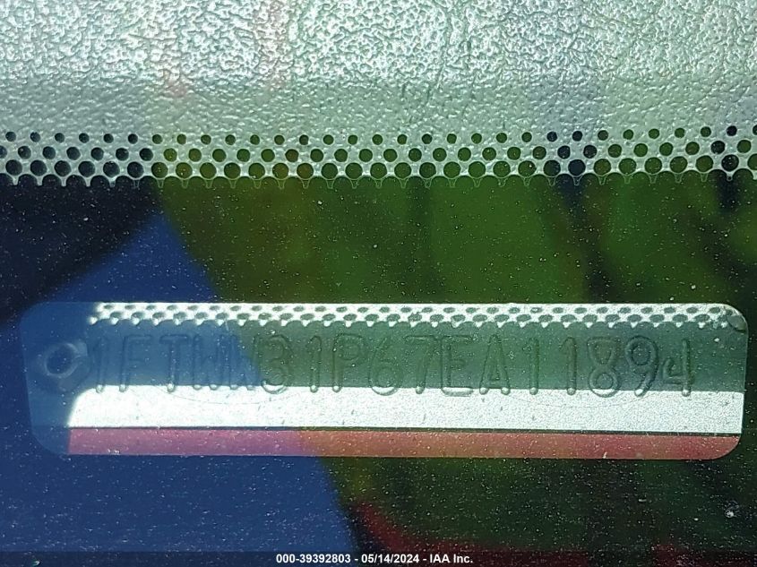 2007 Ford F-350 Lariat/Xl/Xlt VIN: 1FTWW31P67EA11894 Lot: 39392803