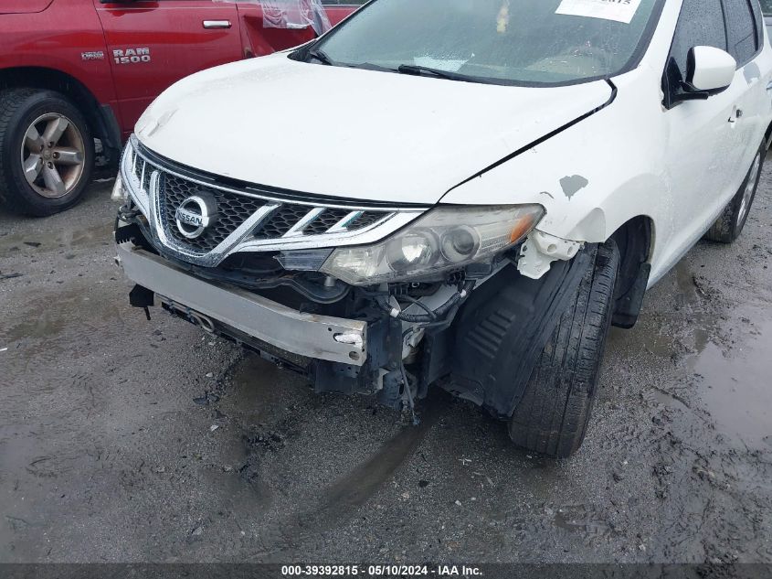 2014 Nissan Murano Sl VIN: JN8AZ1MU6EW412770 Lot: 39392815