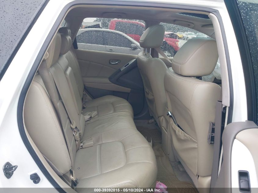 2014 Nissan Murano Sl VIN: JN8AZ1MU6EW412770 Lot: 39392815