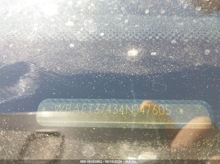 2004 BMW 325I VIN: WBAET37434NJ47605 Lot: 39392862