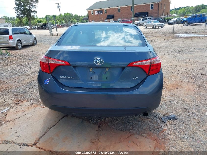 2018 Toyota Corolla Le VIN: 2T1BURHE0JC078576 Lot: 39392872