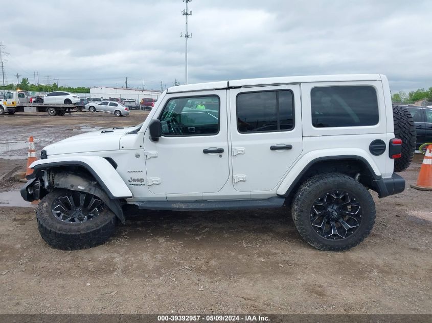 2018 Jeep Wrangler Unlimited Sahara 4X4 VIN: 1C4HJXEN1JW255090 Lot: 39392957