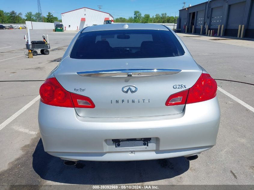 2011 Infiniti G25X VIN: JN1DV6AR1BM450645 Lot: 39392969