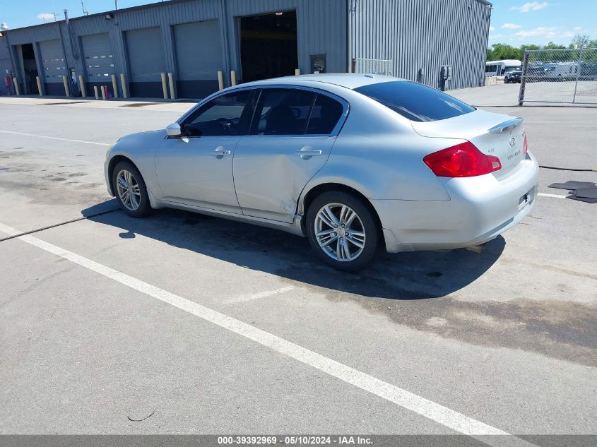 2011 Infiniti G25X VIN: JN1DV6AR1BM450645 Lot: 39392969