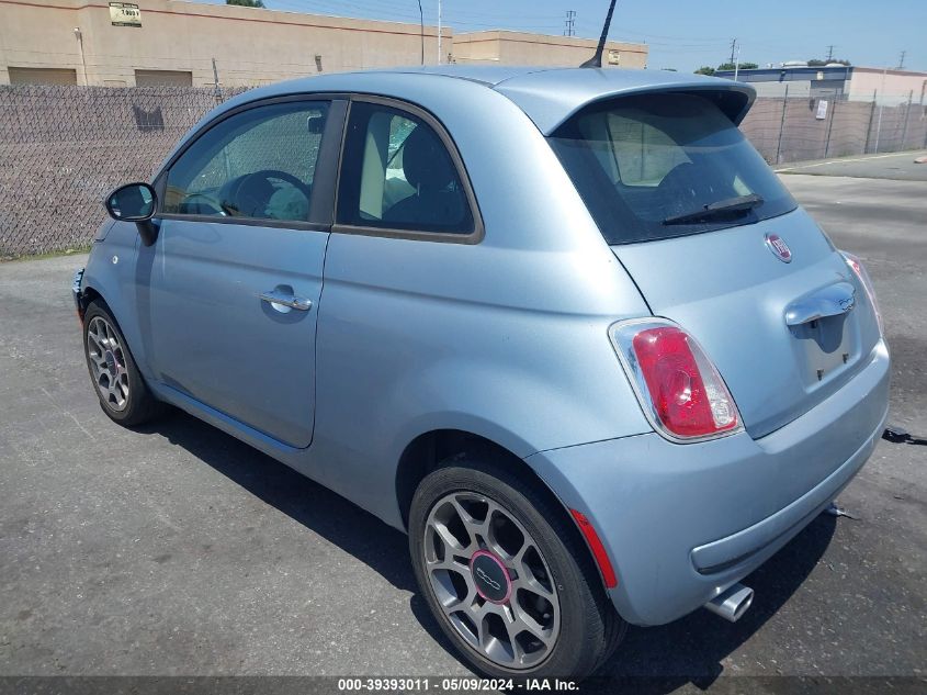 2013 Fiat 500 Pop VIN: 3C3CFFAR6DT659791 Lot: 39393011