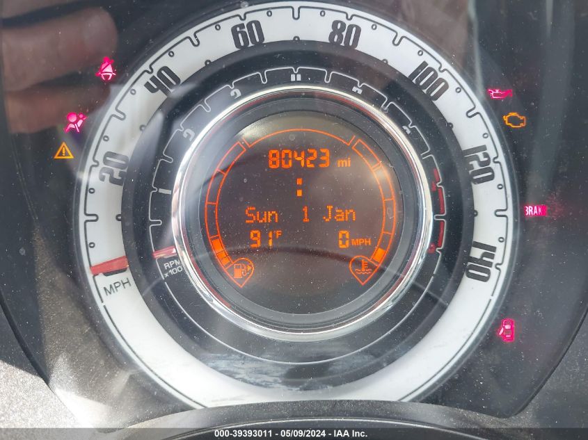 2013 Fiat 500 Pop VIN: 3C3CFFAR6DT659791 Lot: 39393011