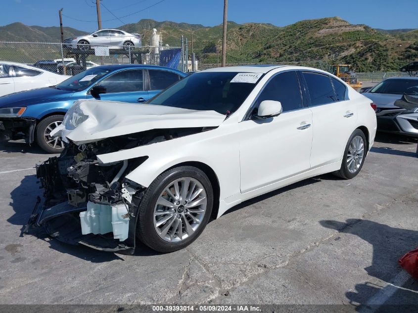 2021 Infiniti Q50 Luxe VIN: JN1EV7BP0MM700788 Lot: 39393014