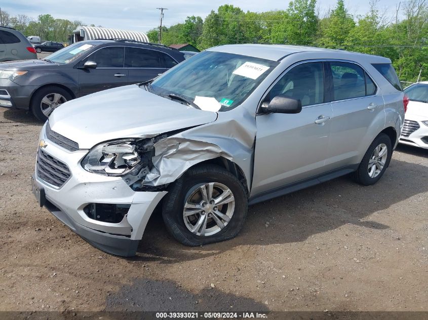 2016 Chevrolet Equinox Ls VIN: 1GNFLEEKXGZ108180 Lot: 39393021