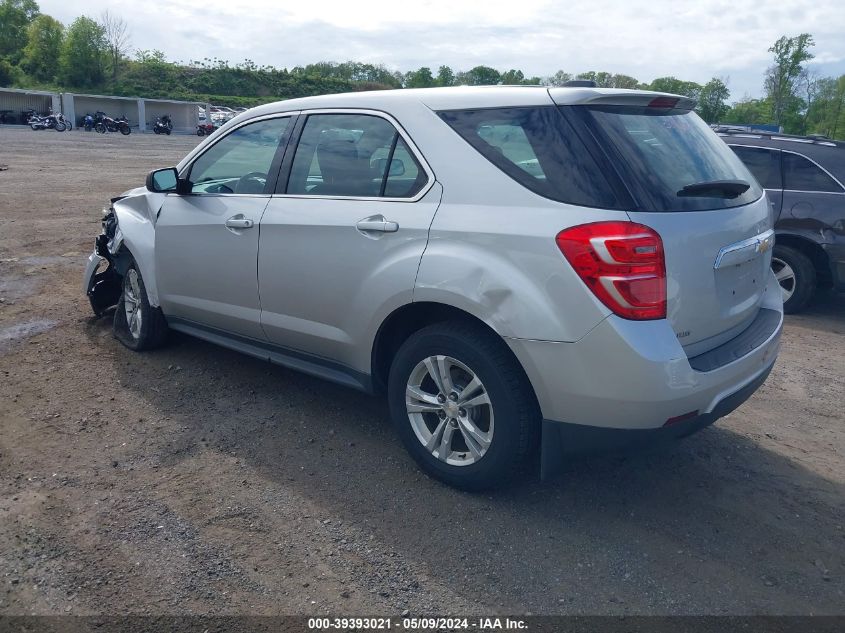 2016 Chevrolet Equinox Ls VIN: 1GNFLEEKXGZ108180 Lot: 39393021