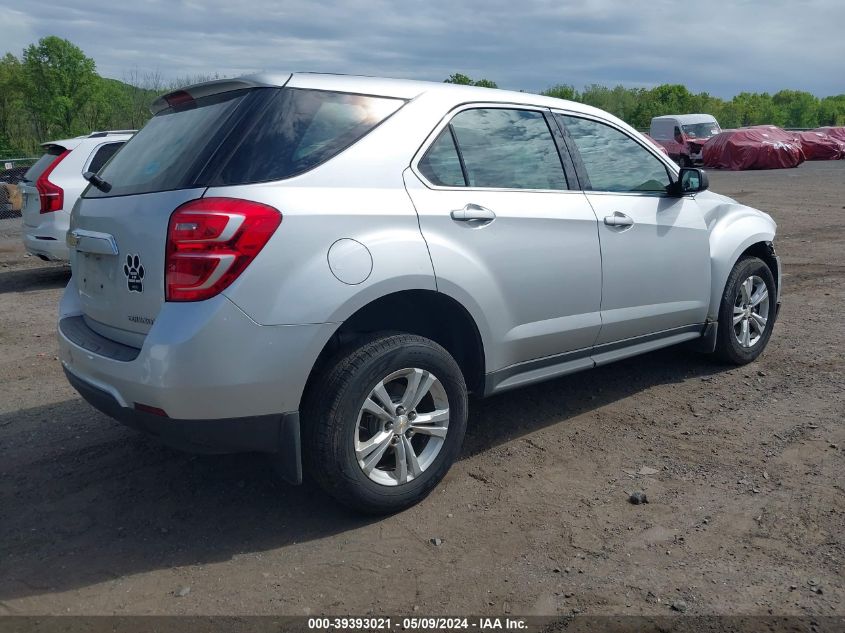 2016 Chevrolet Equinox Ls VIN: 1GNFLEEKXGZ108180 Lot: 39393021