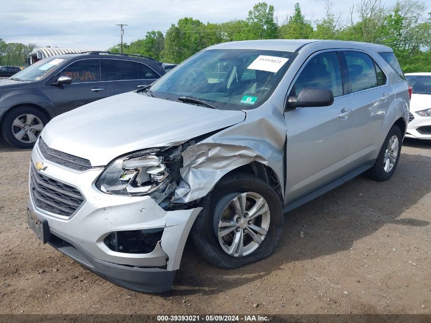 2016 Chevrolet Equinox Ls VIN: 1GNFLEEKXGZ108180 Lot: 39393021