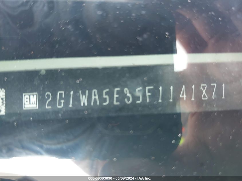 2015 Chevrolet Impala Limited Ls VIN: 2G1WA5E35F1141871 Lot: 39393090