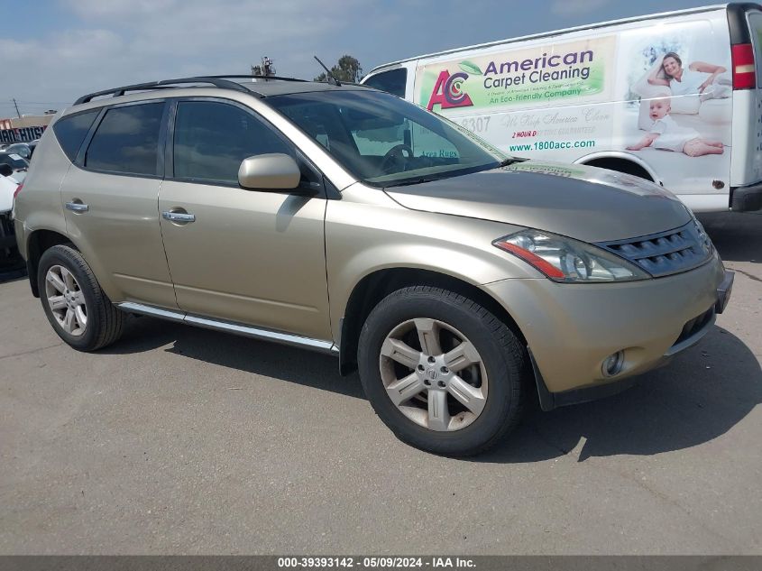 2007 Nissan Murano Sl VIN: JN8AZ08T77W503660 Lot: 39393142