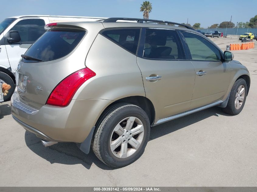 2007 Nissan Murano Sl VIN: JN8AZ08T77W503660 Lot: 39393142