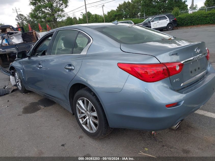 2015 Infiniti Q50 Premium VIN: JN1BV7AR9FM423003 Lot: 39393203