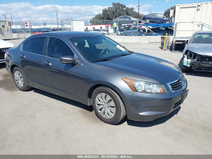 2010 Honda Accord 2.4 Lx VIN: 1HGCP2F32AA090822 Lot: 39393233