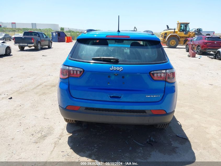 2018 Jeep Compass Sport Fwd VIN: 3C4NJCAB0JT369031 Lot: 39393283