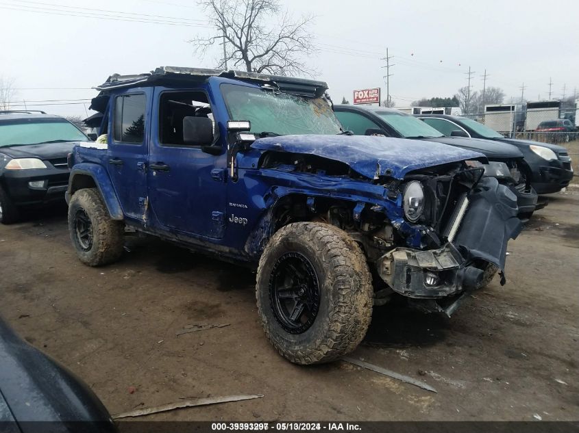 2018 Jeep Wrangler Unlimited Sahara 4X4 VIN: 1C4HJXEG5JW253389 Lot: 39393297