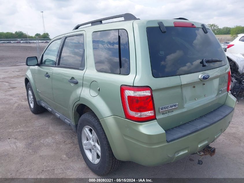 2009 Ford Escape Hybrid Limited VIN: 1FMCU59389KB77095 Lot: 39393321