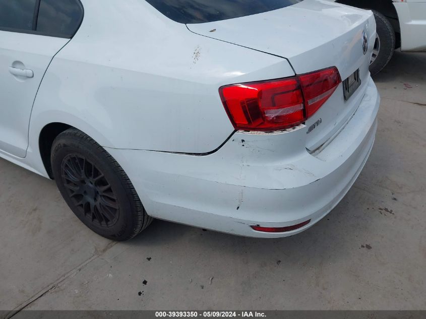 2015 Volkswagen Jetta 2.0L S VIN: 3VW2K7AJ8FM291403 Lot: 39393350