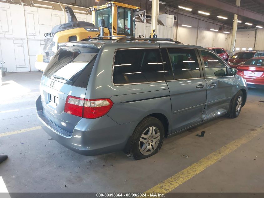 2007 Honda Odyssey Ex-L VIN: 5FNRL387X7B011343 Lot: 39393364