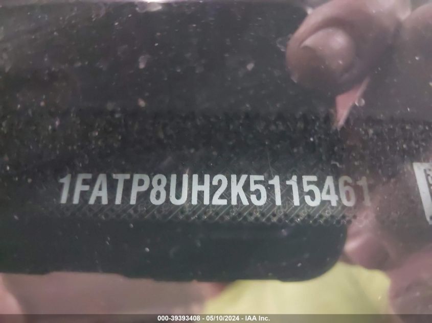 2019 Ford Mustang Ecoboost Premium VIN: 1FATP8UH2K5115461 Lot: 39393408